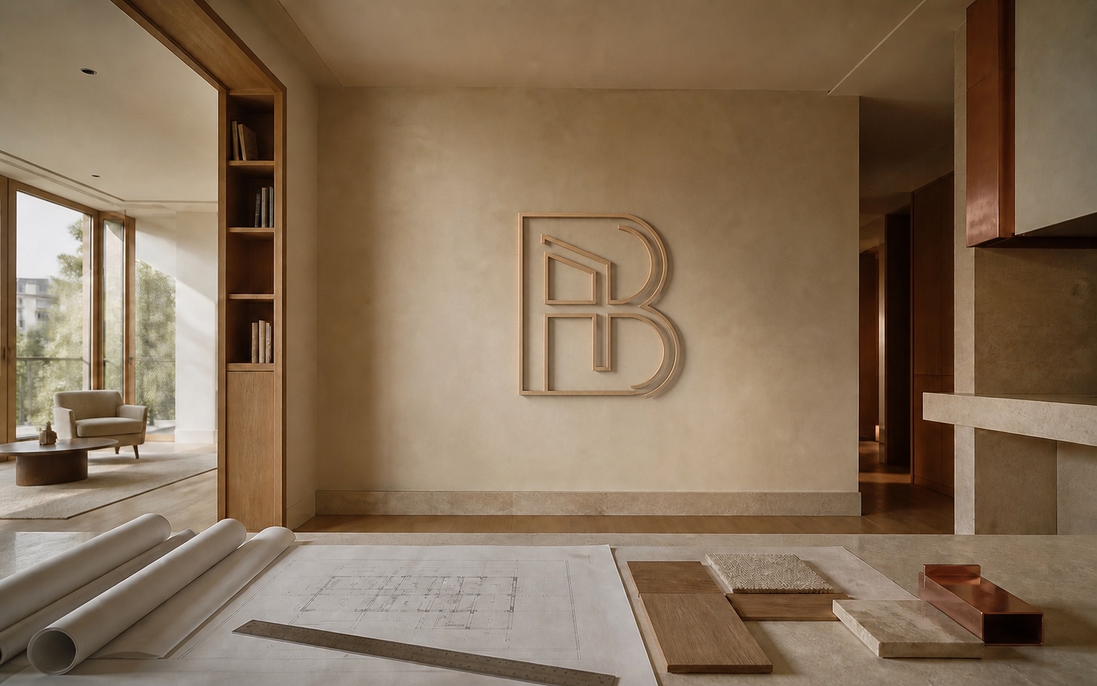 Monogramme BALESTRA intégré à un intérieur de projet